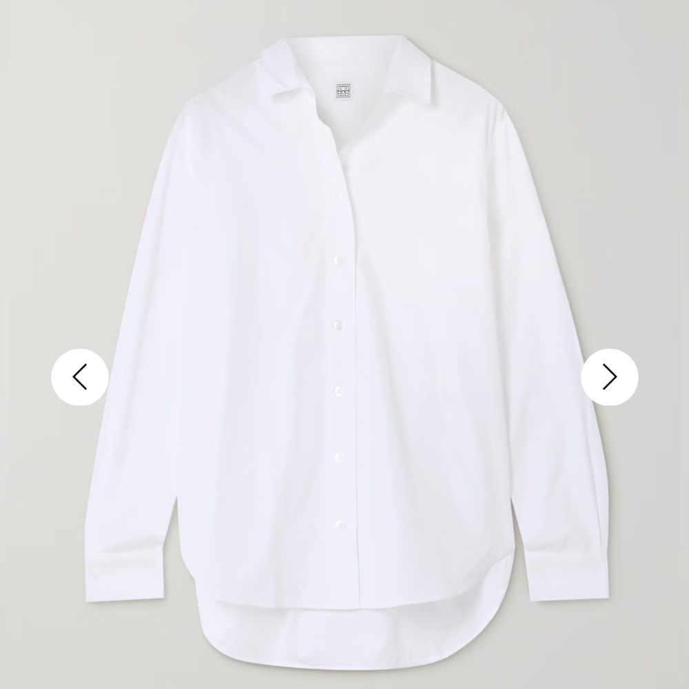 Toteme White Capri Cotton-Poplin Shirt